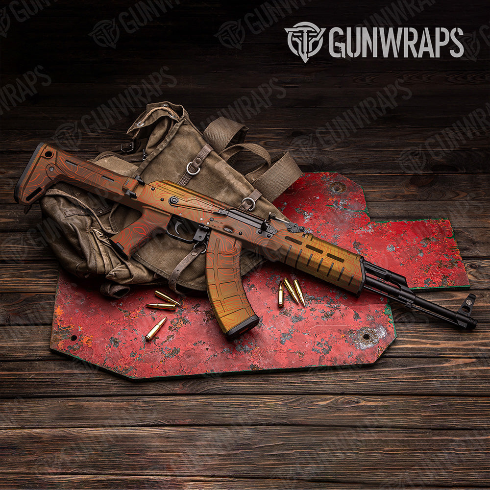 AK 47 Damascus Autumn Camo Gun Skin Vinyl Wrap