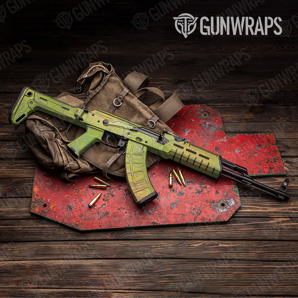 AK 47 Damascus Carnival Camo Gun Skin Vinyl Wrap