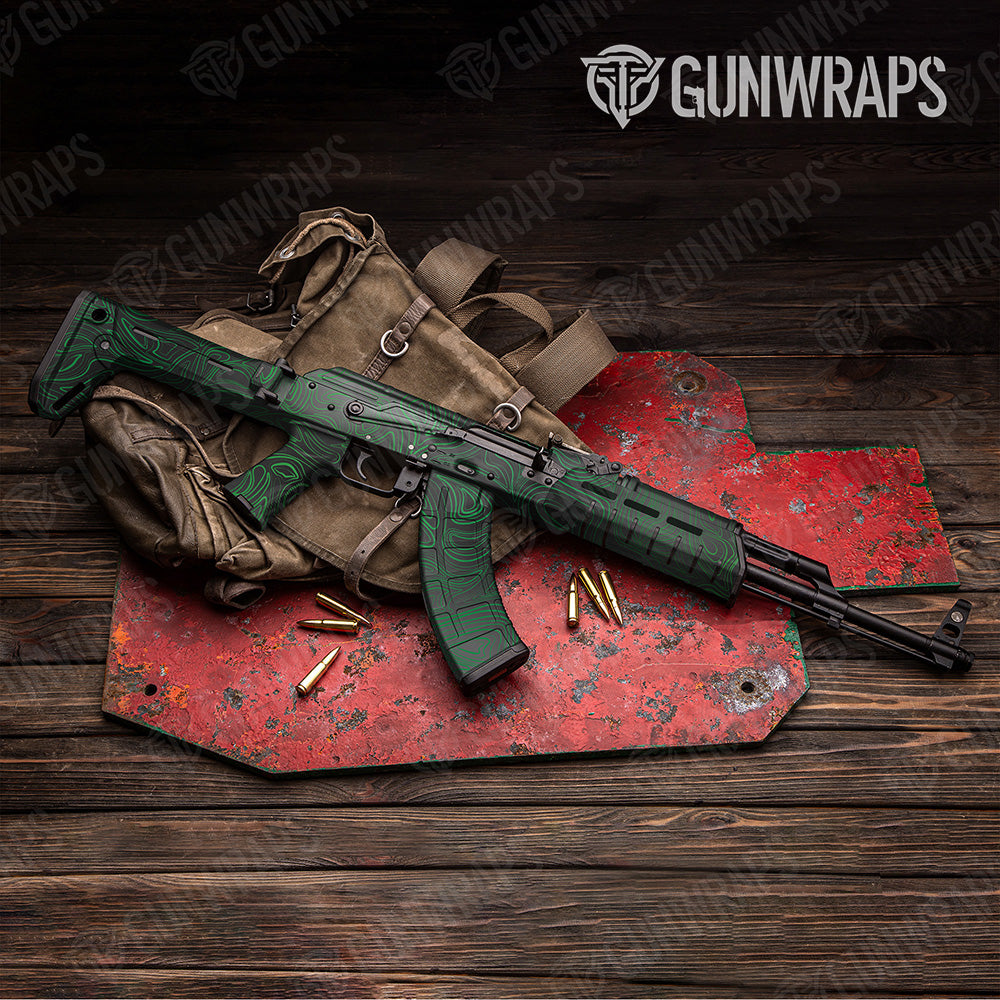 AK 47 Damascus Green Camo Gun Skin Vinyl Wrap