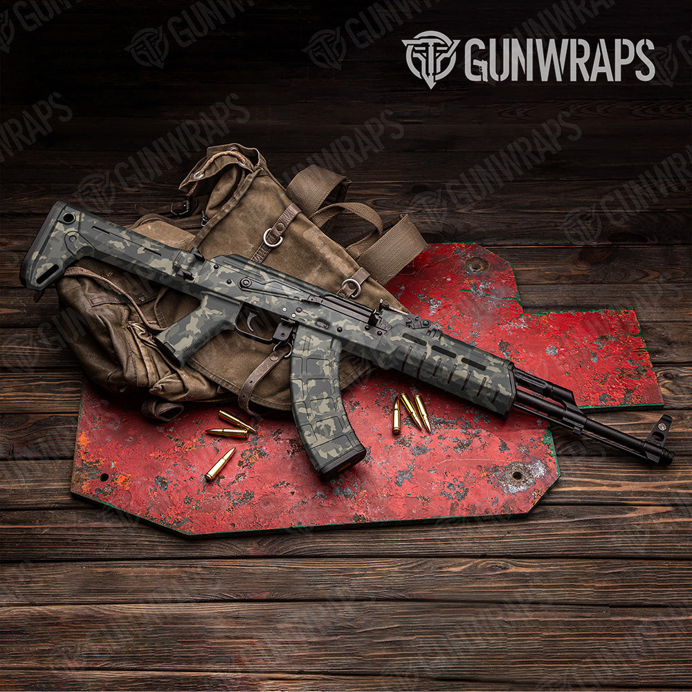 AK 47 Erratic Army Camo Gun Skin Vinyl Wrap