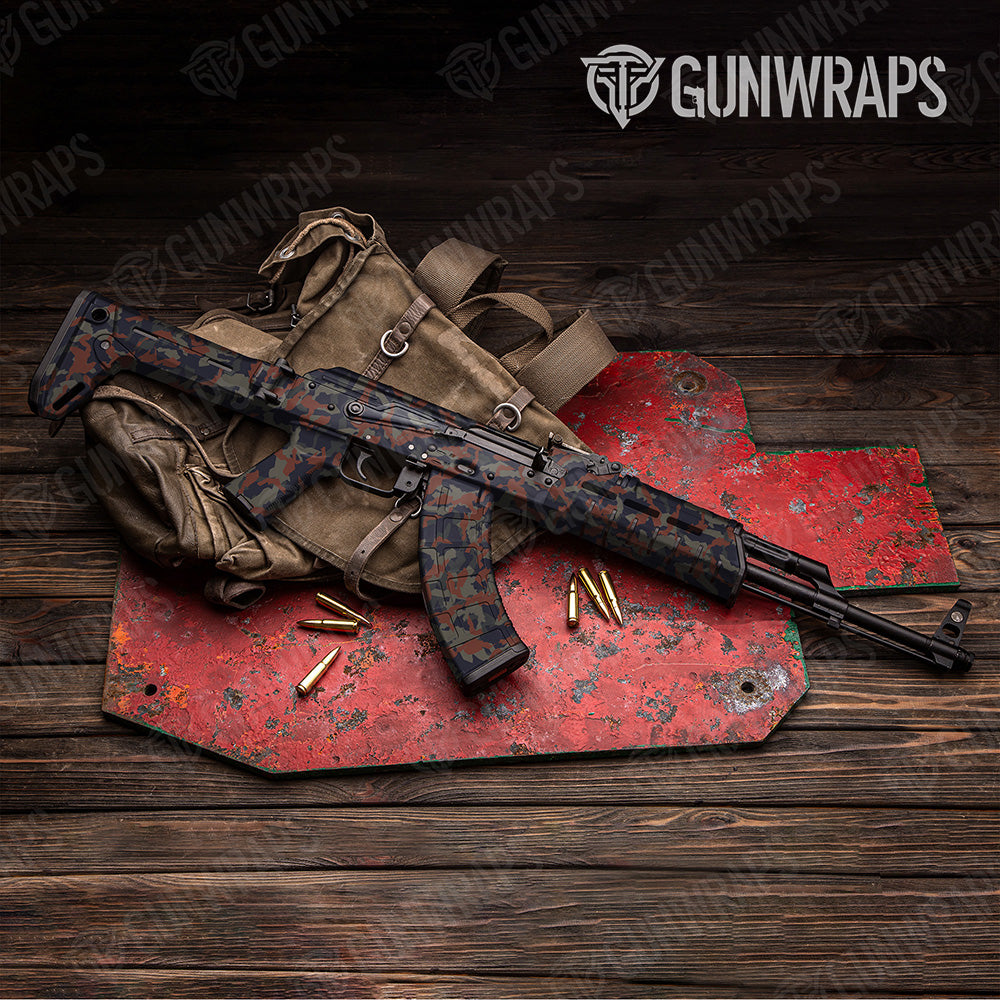 AK 47 Erratic Blue Copper Camo Gun Skin Vinyl Wrap