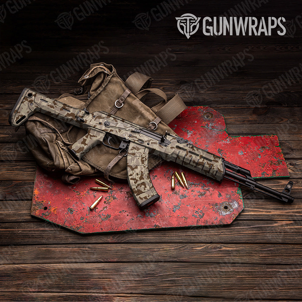 AK 47 Erratic Desert Camo Gun Skin Vinyl Wrap