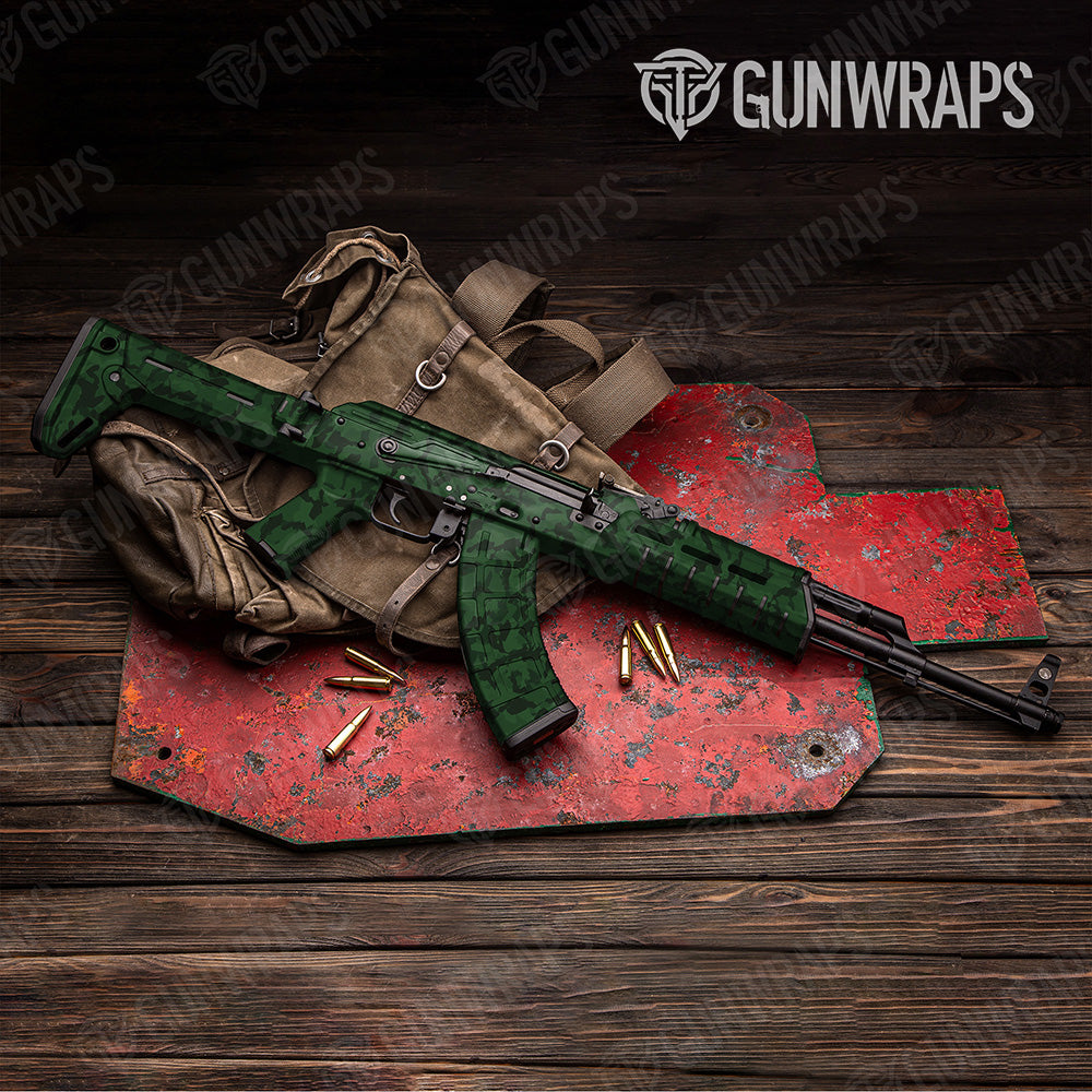 AK 47 Erratic Elite Green Camo Gun Skin Vinyl Wrap