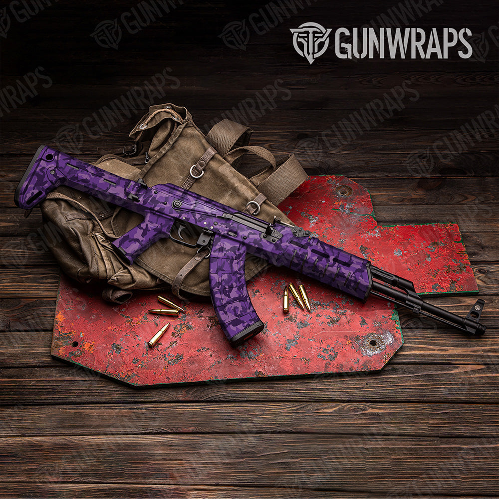 AK 47 Erratic Elite Purple Camo Gun Skin Vinyl Wrap