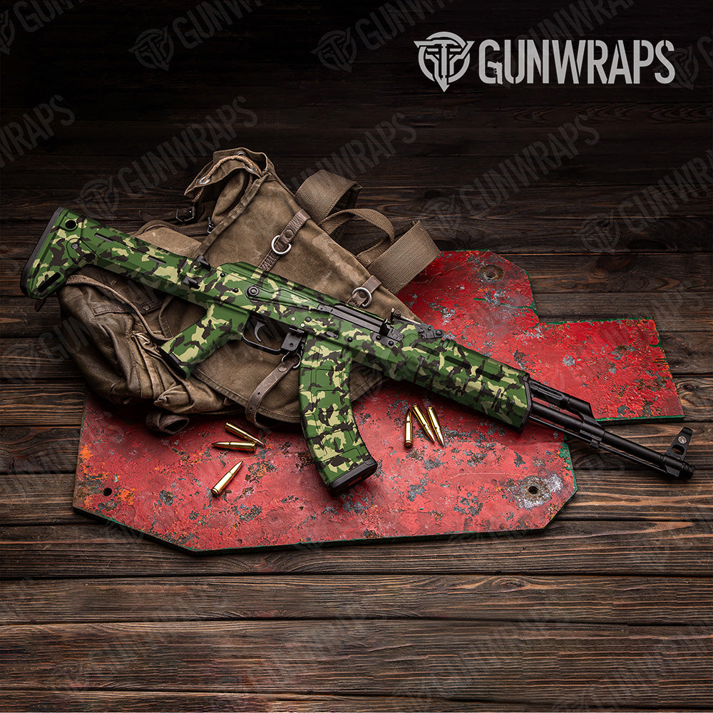 AK 47 Erratic Jungle Camo Gun Skin Vinyl Wrap