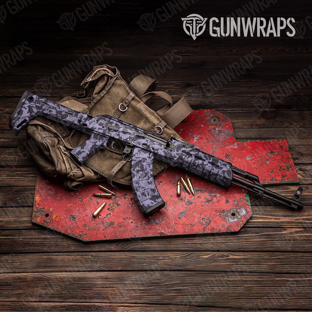 AK 47 Erratic Lilac Camo Gun Skin Vinyl Wrap