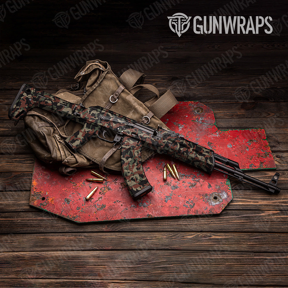 AK 47 Erratic Militant Copper Camo Gun Skin Vinyl Wrap