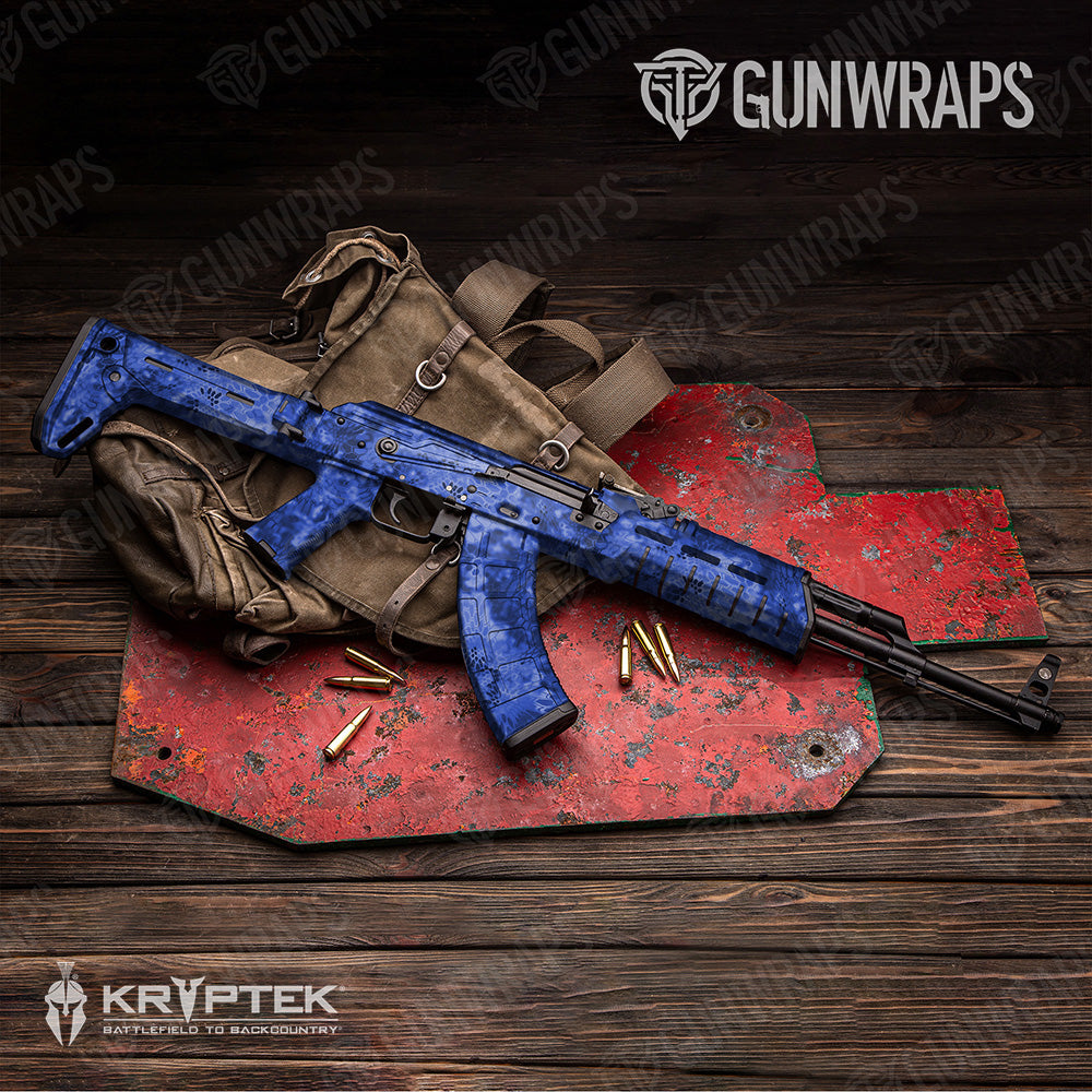 AK 47 Kryptek Blue Camo Gun Skin Vinyl Wrap