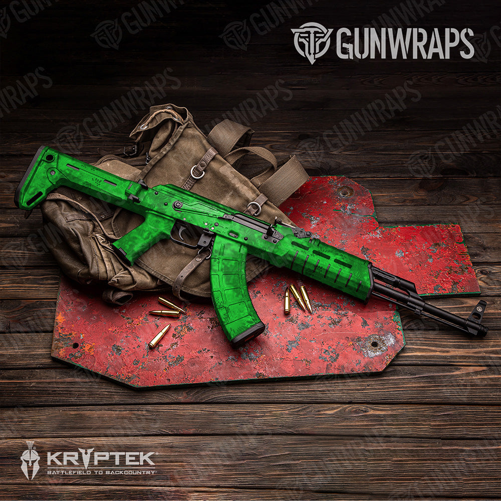 AK 47 Kryptek Green Camo Gun Skin Vinyl Wrap