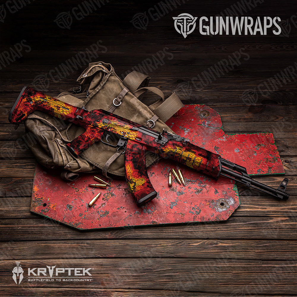 AK 47 Kryptek Lava Camo Gun Skin Vinyl Wrap