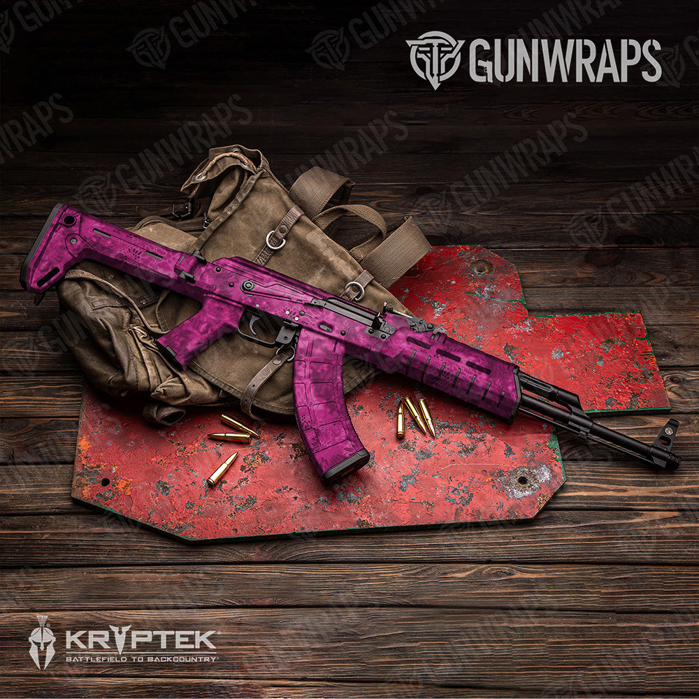 AK 47 Kryptek Magenta Camo Gun Skin Vinyl Wrap