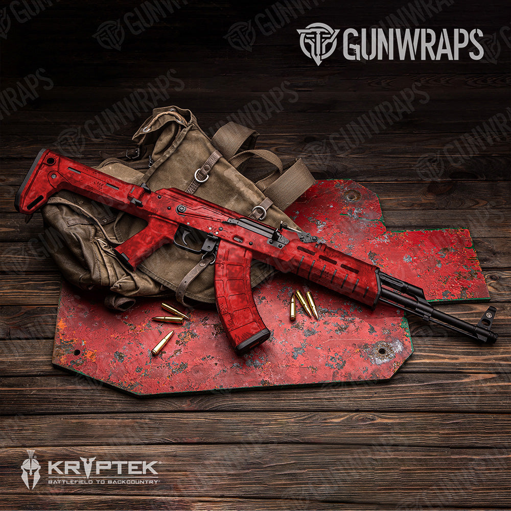 AK 47 Kryptek Red Camo Gun Skin Vinyl Wrap