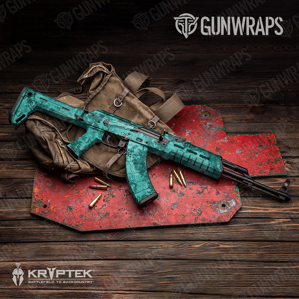 AK 47 Kryptek Tiffany Blue Camo Gun Skin Vinyl Wrap