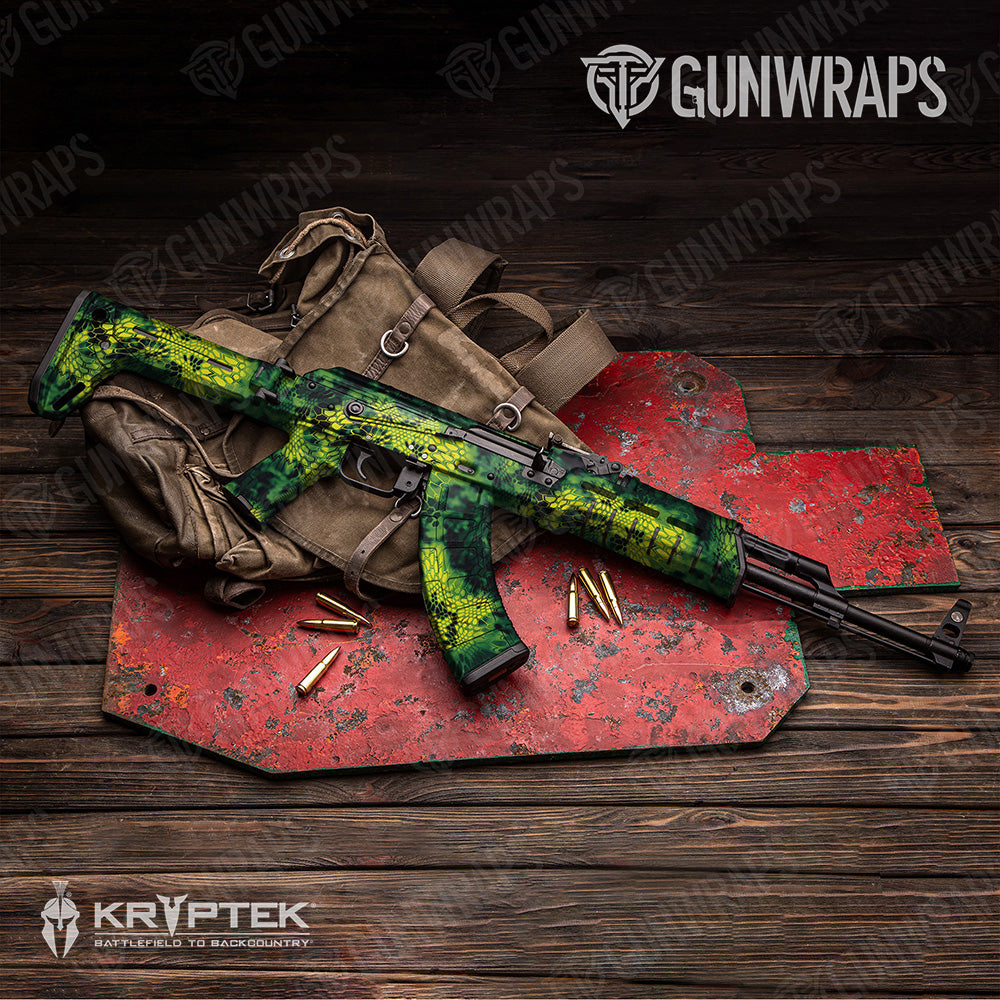 AK 47 Kryptek Toxic Waste Camo Gun Skin Vinyl Wrap