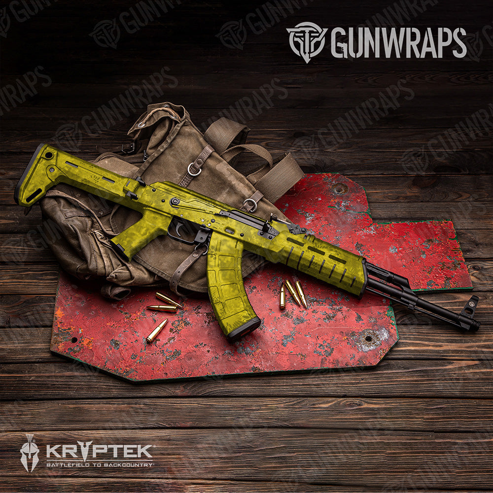 AK 47 Kryptek Yellow Camo Gun Skin Vinyl Wrap