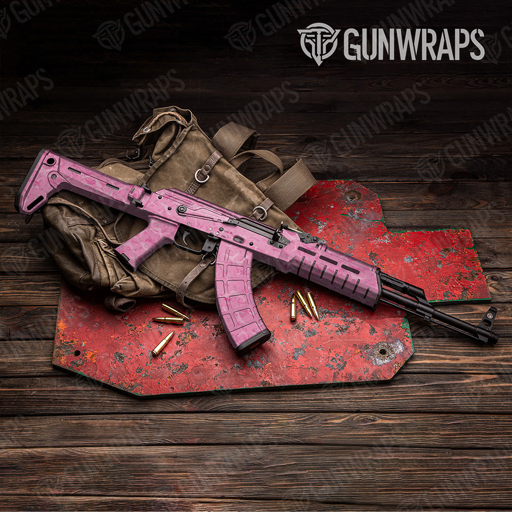 AK 47 Battle Storm Elite Pink Camo Gun Skin Vinyl Wrap