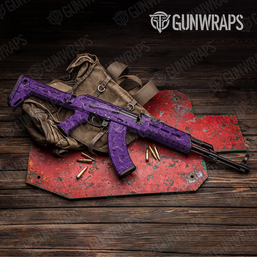 AK 47 Battle Storm Elite Purple Camo Gun Skin Vinyl Wrap