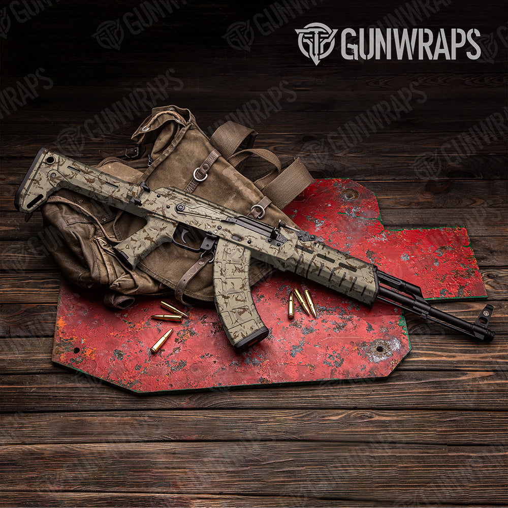 AK 47 Battle Storm Original Desert Camo Gun Skin Vinyl Wrap