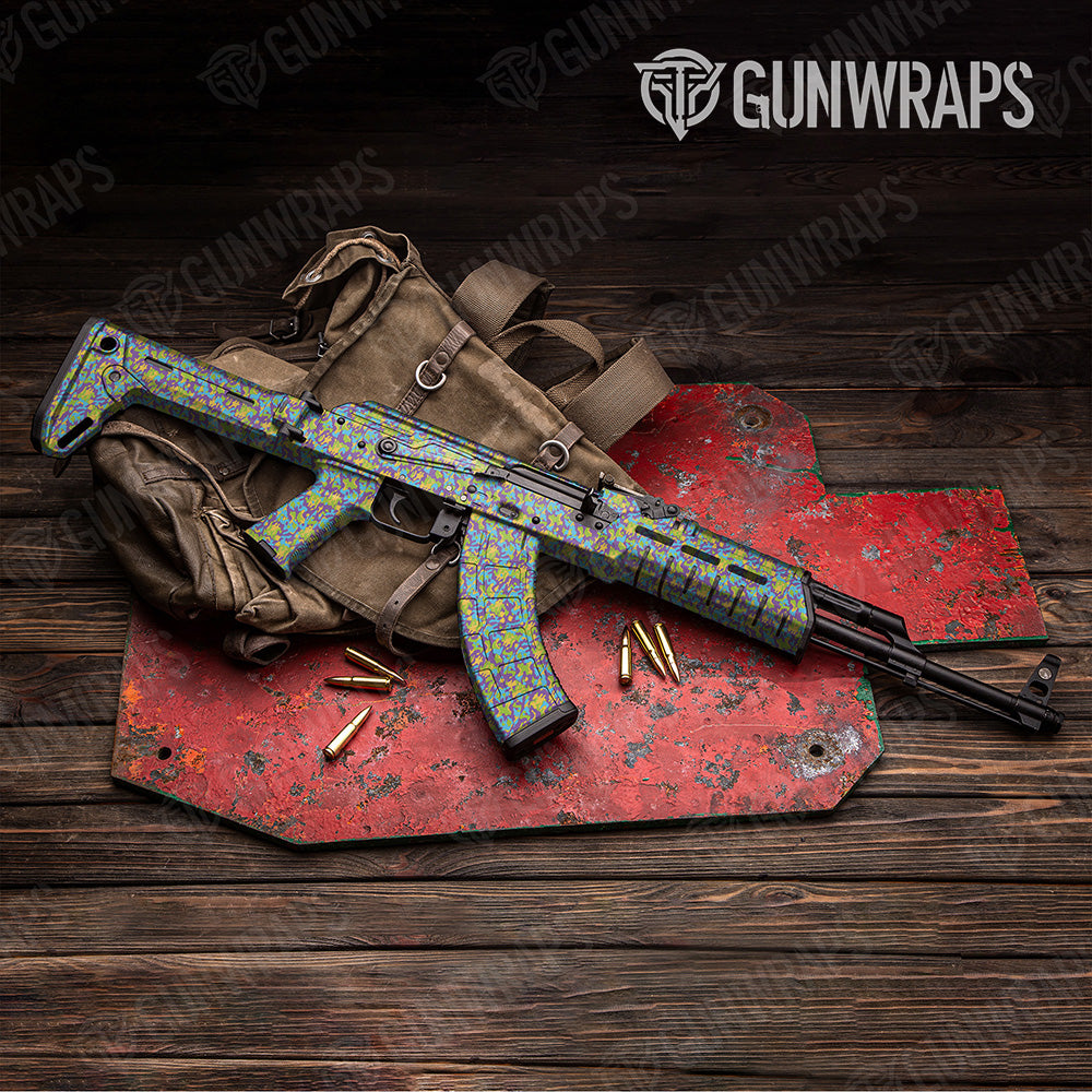 AK 47 Classic Carnival Camo Gun Skin Vinyl Wrap