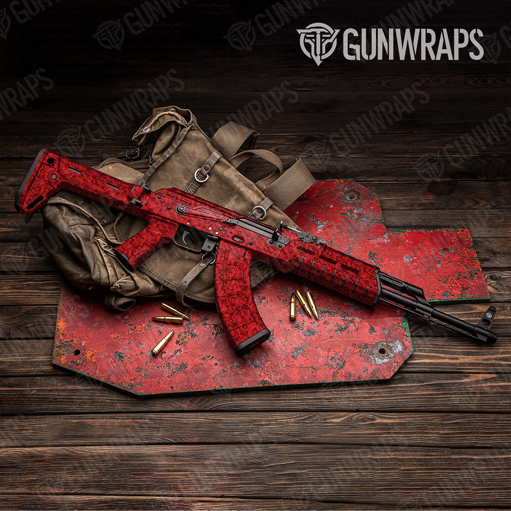 AK 47 Classic Elite Red Camo Gun Skin Vinyl Wrap