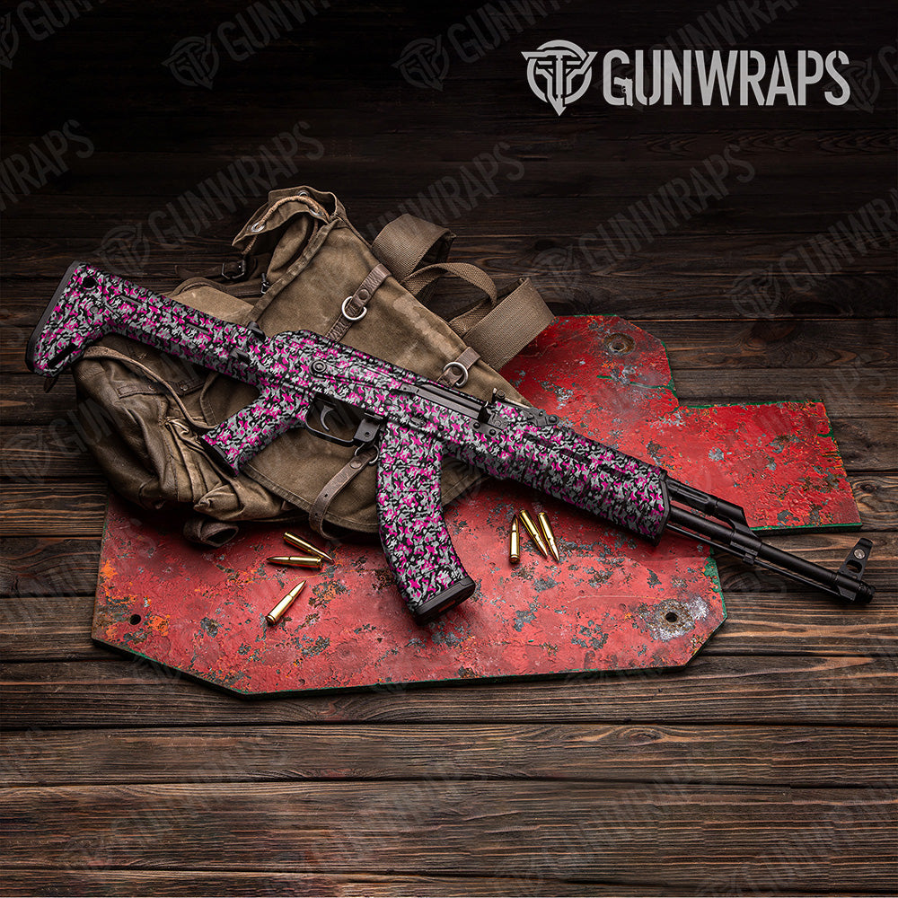 AK 47 Classic Magenta Tiger Camo Gun Skin Vinyl Wrap