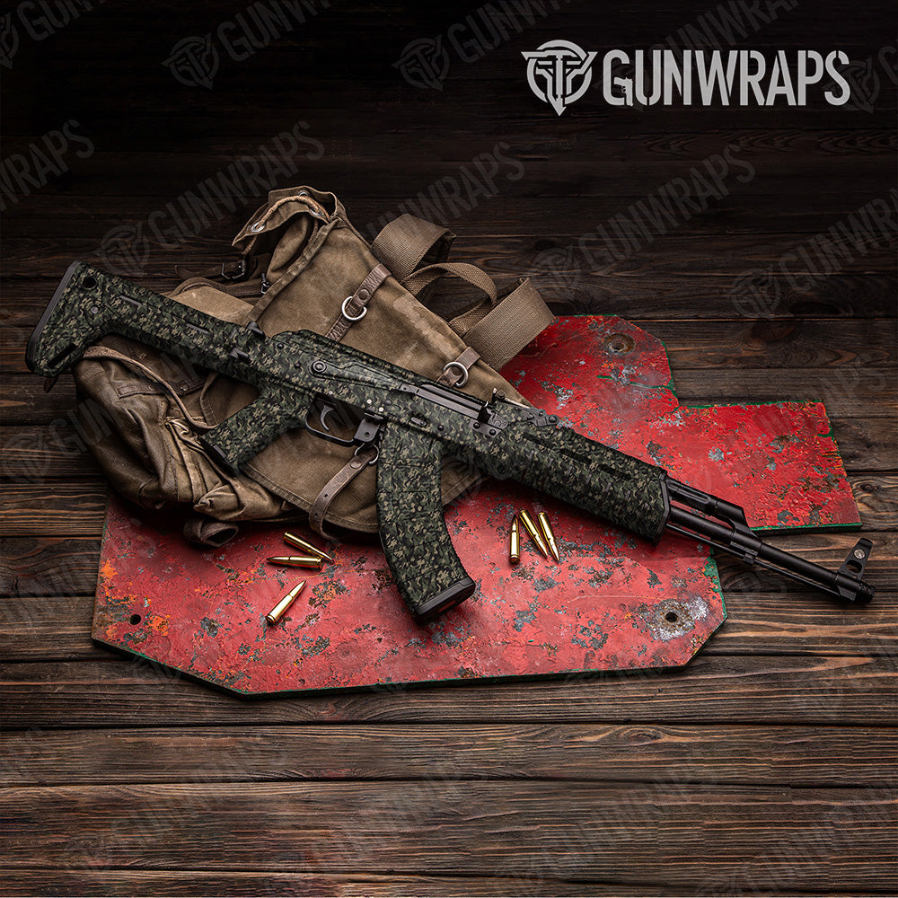 AK 47 Classic Militant Green Camo Gun Skin Vinyl Wrap