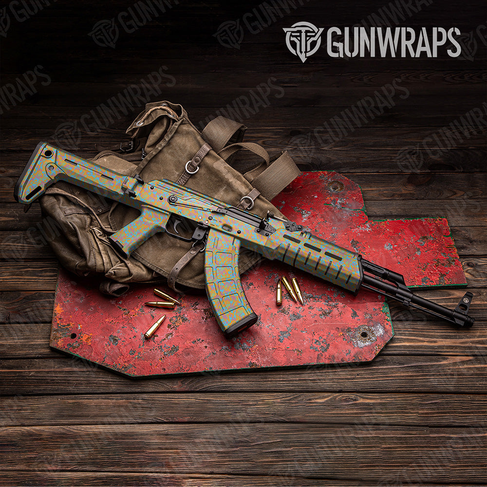 AK 47 Classic Sherbert Camo Gun Skin Vinyl Wrap