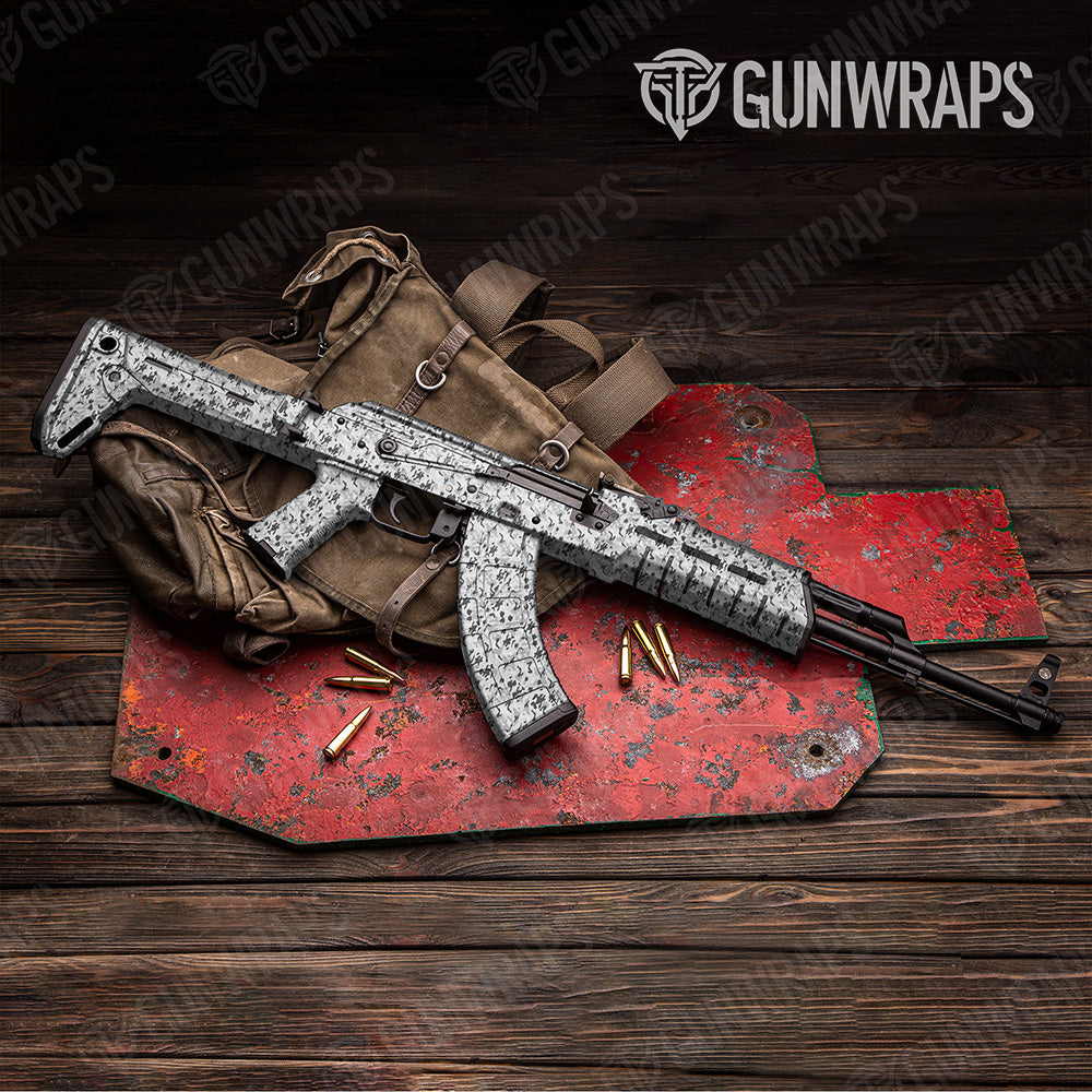 AK 47 Classic Snow Camo Gun Skin Vinyl Wrap