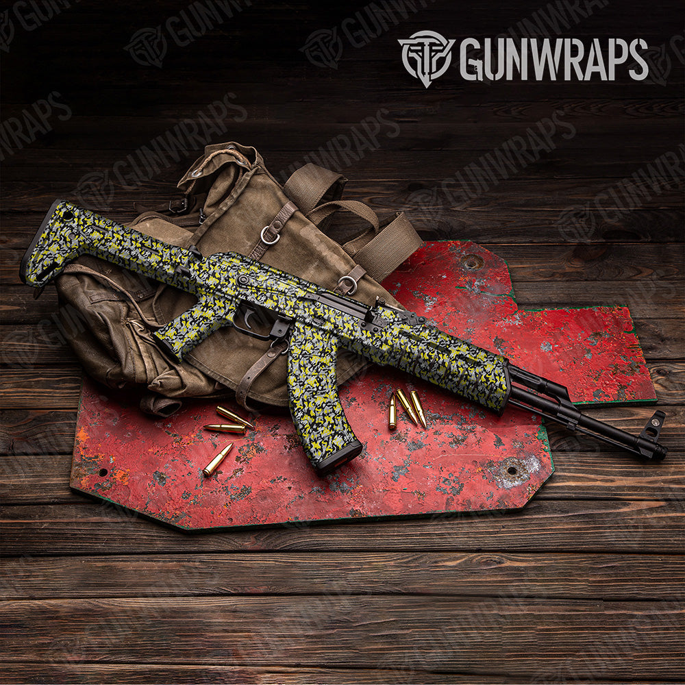 AK 47 Classic Yellow Tiger Camo Gun Skin Vinyl Wrap