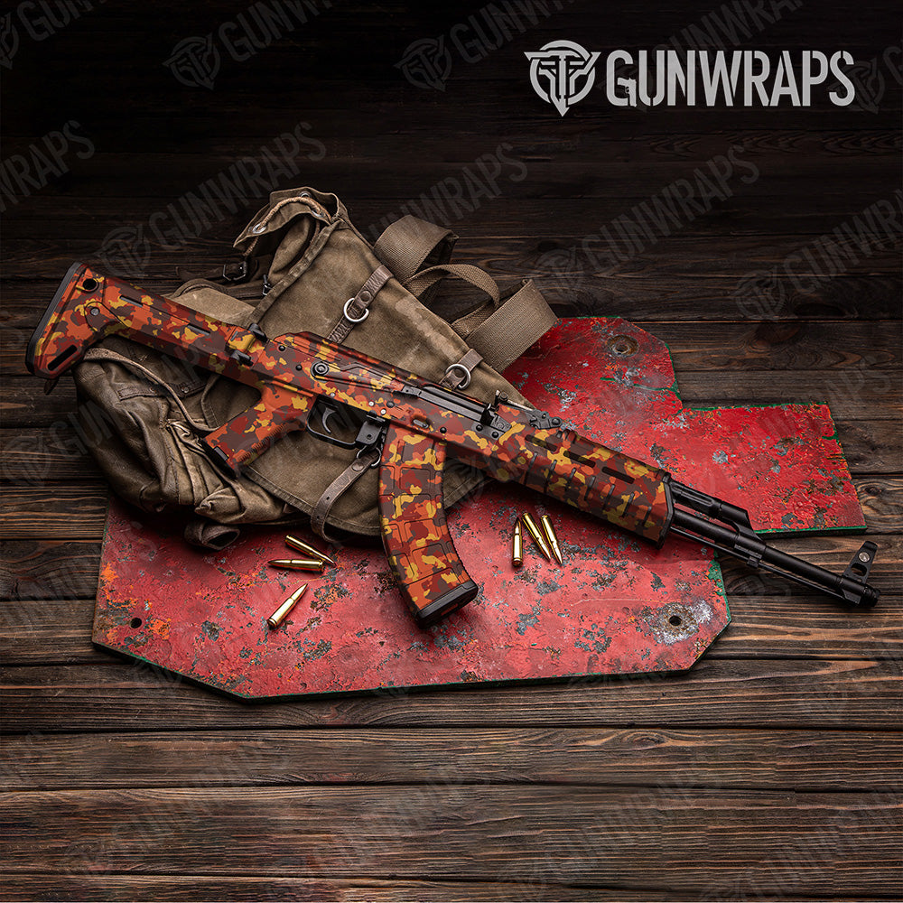 AK 47 Cumulus Autumn Camo Gun Skin Vinyl Wrap