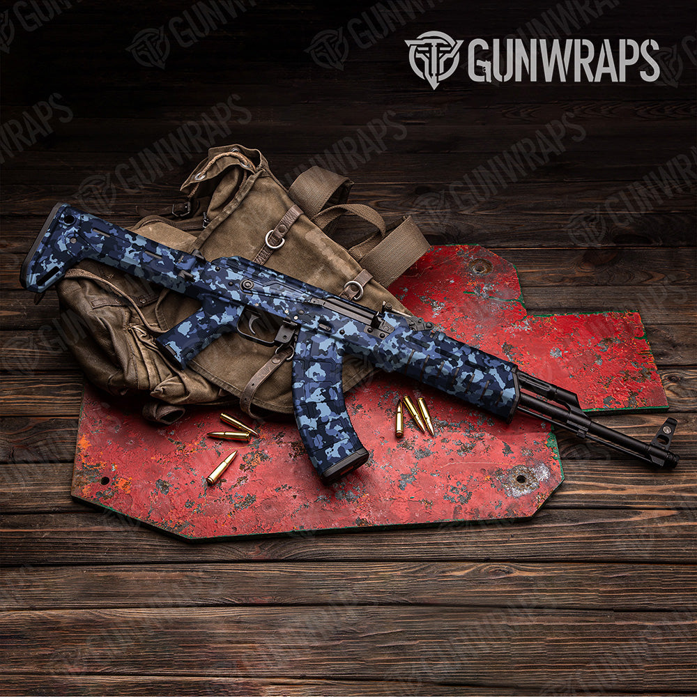 AK 47 Cumulus Blue Urban Night Camo Gun Skin Vinyl Wrap