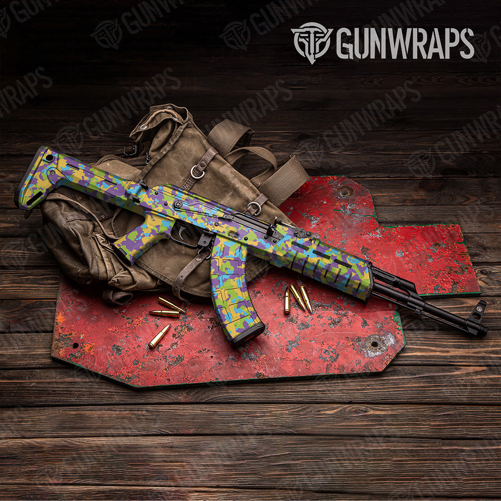 AK 47 Cumulus Carnival Camo Gun Skin Vinyl Wrap