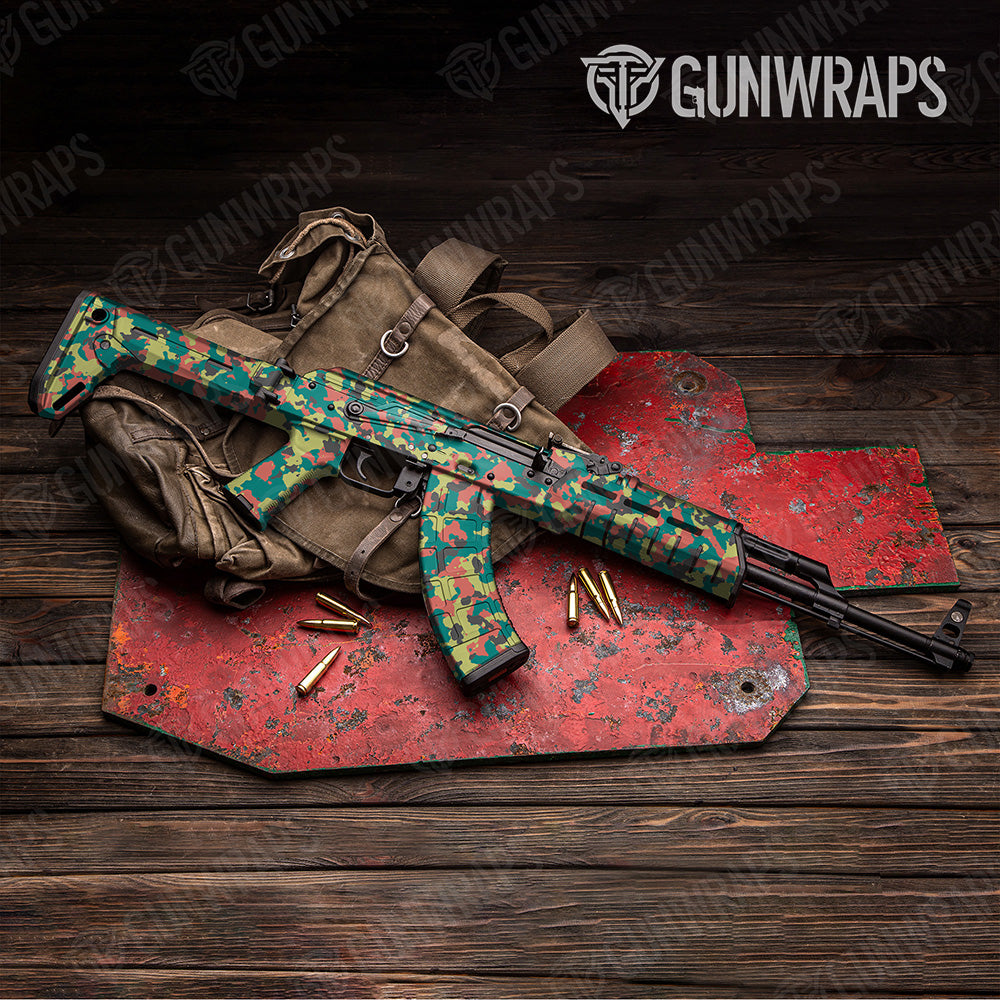 AK 47 Cumulus Fiesta Camo Gun Skin Vinyl Wrap