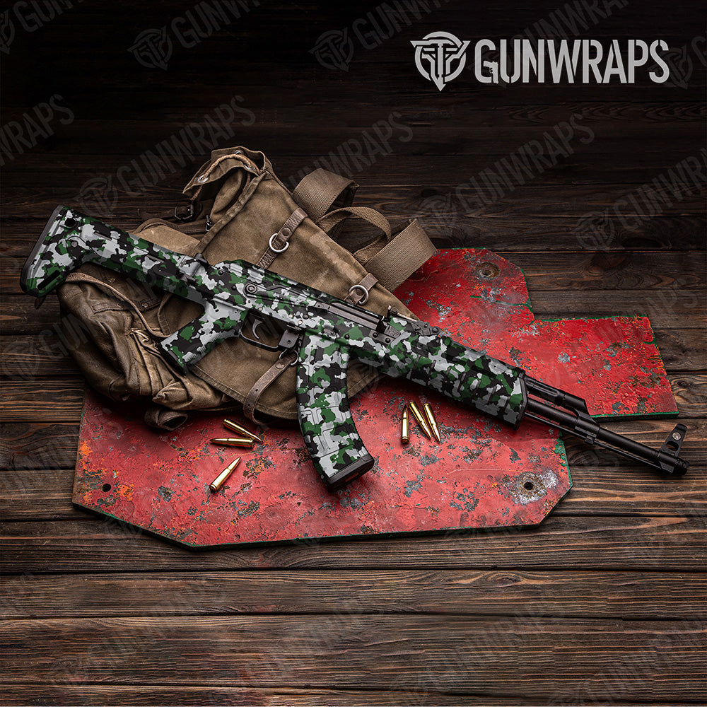 AK 47 Cumulus Green Tiger Camo Gun Skin Vinyl Wrap