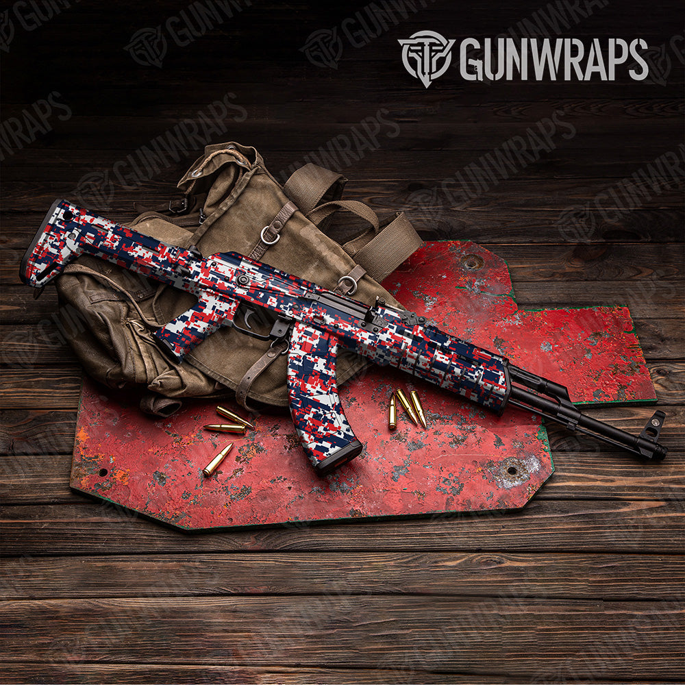 AK 47 Digital America Camo Gun Skin Vinyl Wrap