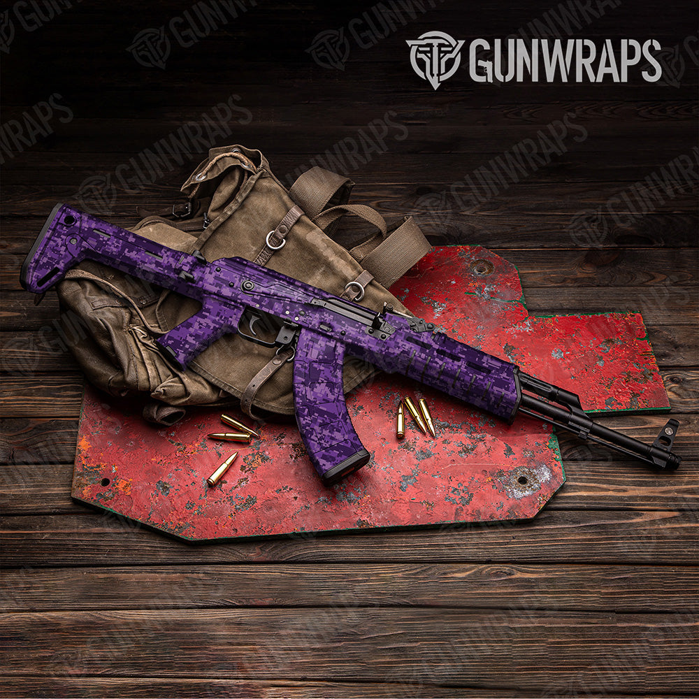 AK 47 Digital Elite Purple Camo Gun Skin Vinyl Wrap