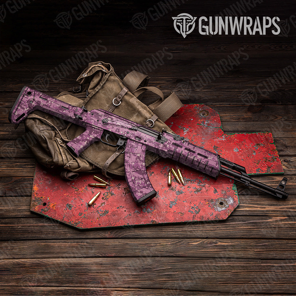 AK 47 Digital Floral Camo Gun Skin Vinyl Wrap