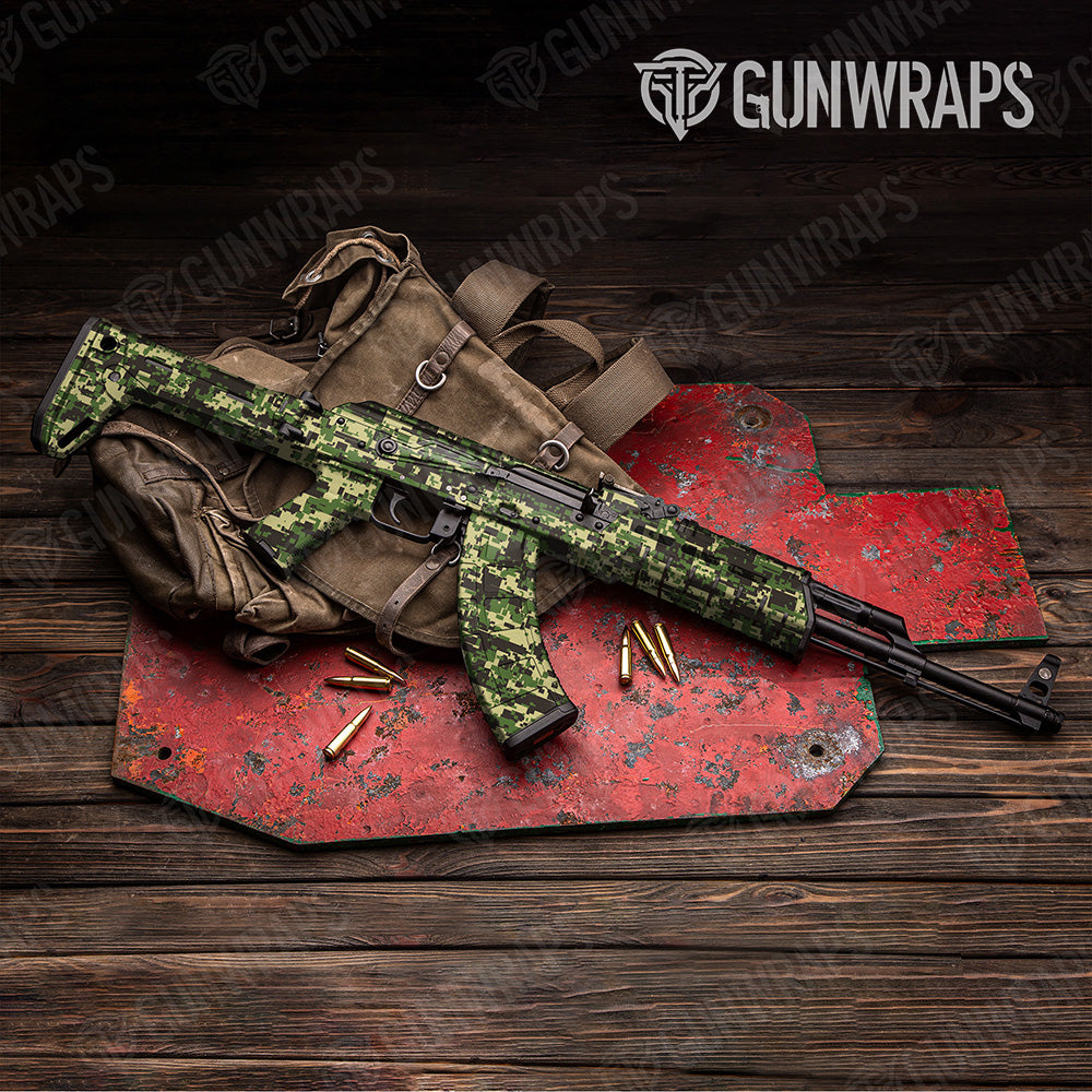 AK 47 Digital Jungle Camo Gun Skin Vinyl Wrap