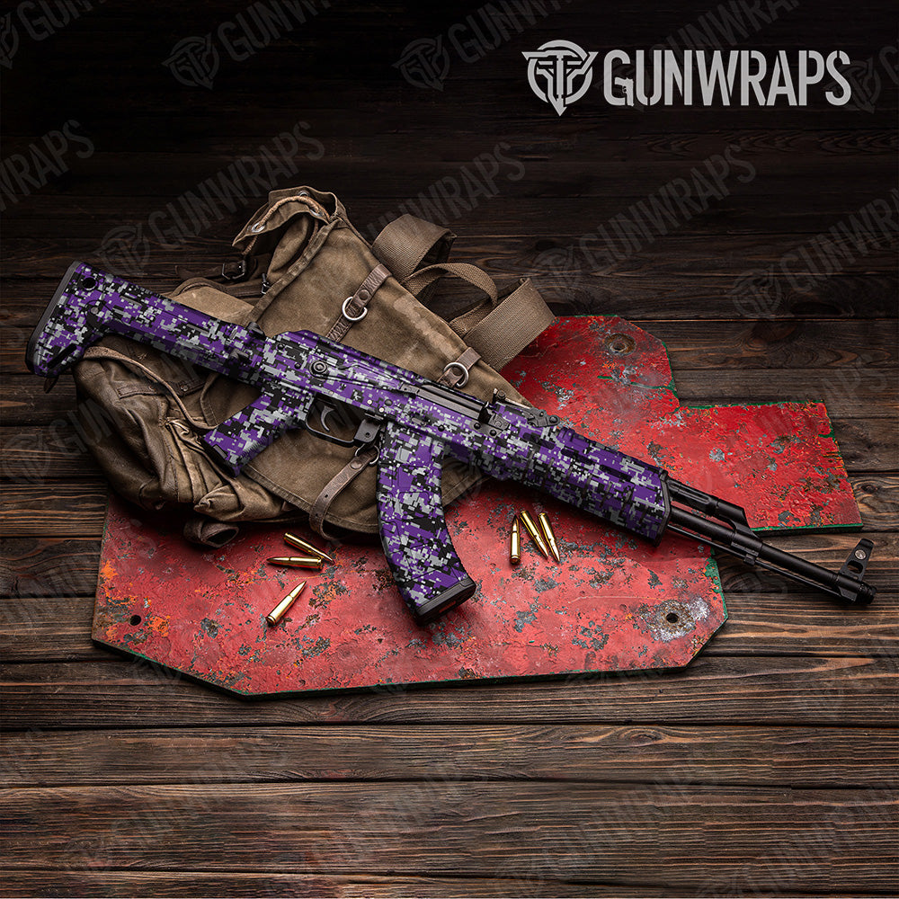 AK 47 Digital Purple Tiger Camo Gun Skin Vinyl Wrap