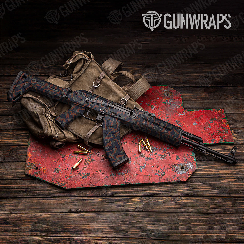 AK 47 Ragged Blue Copper Camo Gun Skin Vinyl Wrap