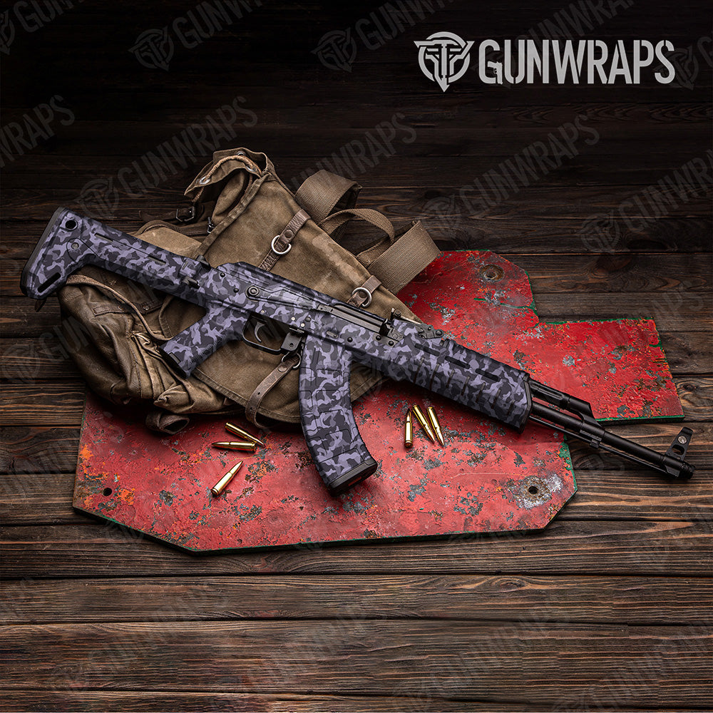 AK 47 Ragged Lilac Camo Gun Skin Vinyl Wrap