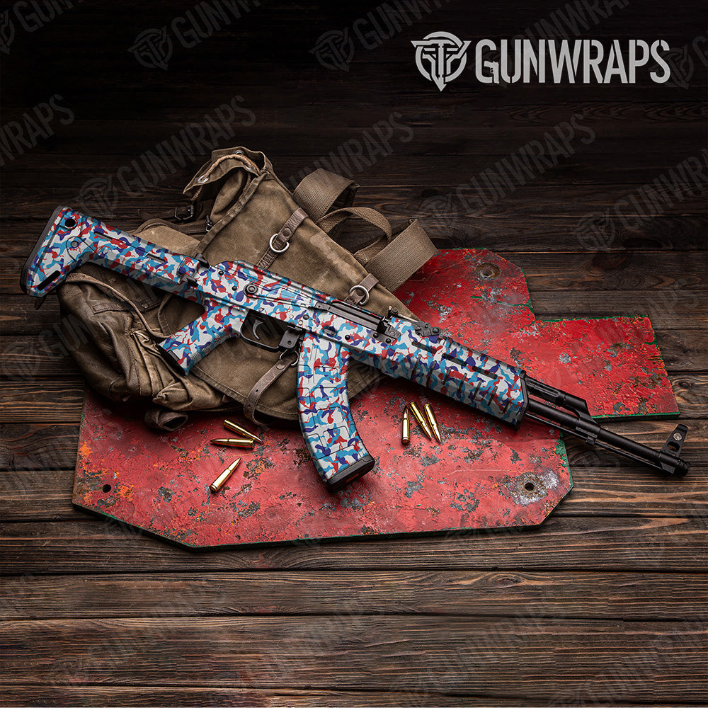 AK 47 Ragged M Series Camo Gun Skin Vinyl Wrap