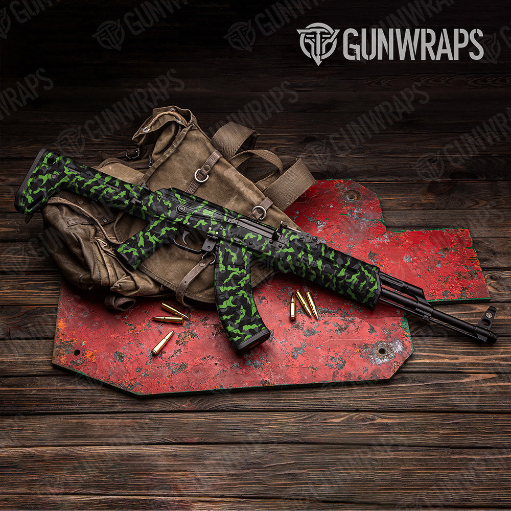 AK 47 Ragged Metro Green Camo Gun Skin Vinyl Wrap