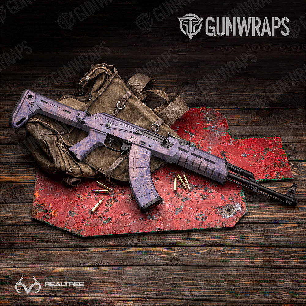 AK 47 Realtree WAV3 Purple Rose Camo Gun Skin Vinyl Wrap