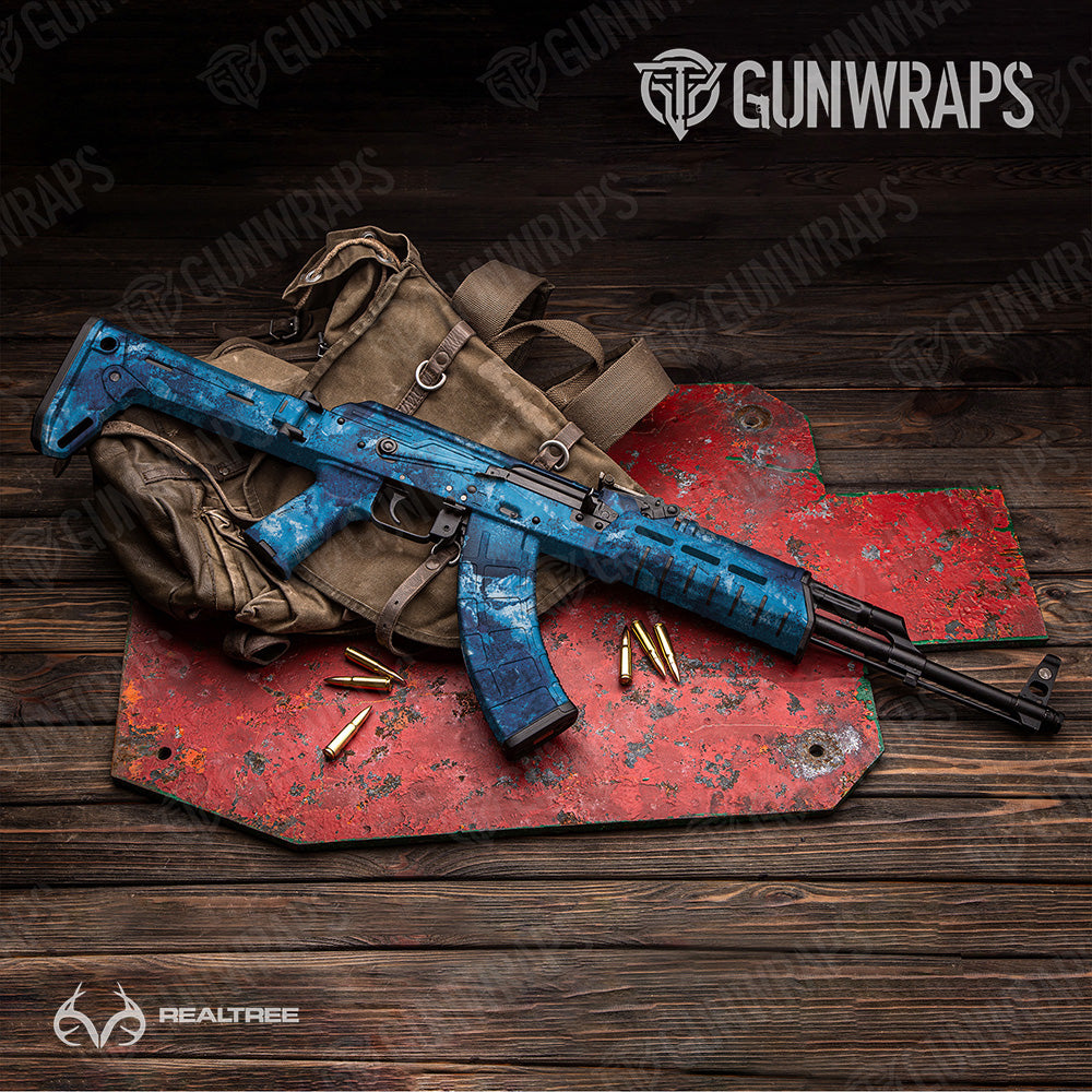 AK 47 Realtree XTREME Dark Blue Camo Gun Skin Vinyl Wrap