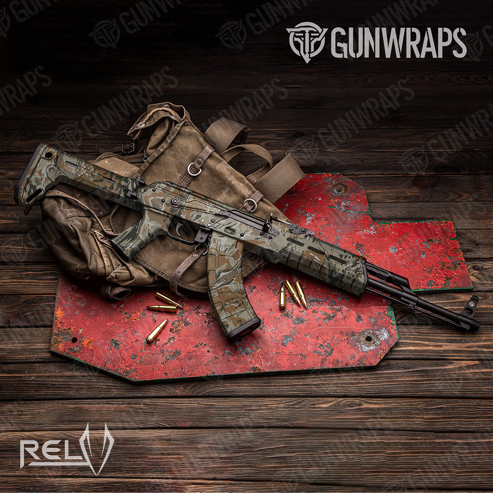 AK 47 X3 RELV Copperhead Camo Gun Skin Vinyl Wrap