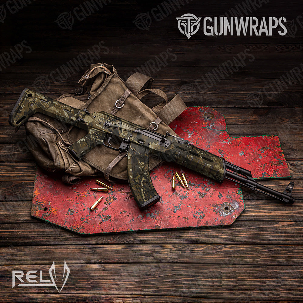 AK 47 X3 RELV Harvester Camo Gun Skin Vinyl Wrap