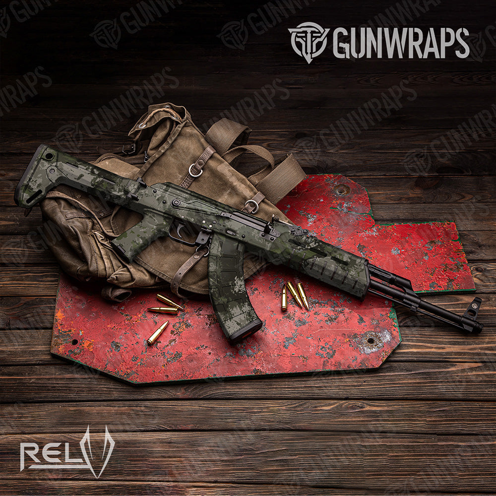 AK 47 X3 RELV Tunnel Rat Camo Gun Skin Vinyl Wrap