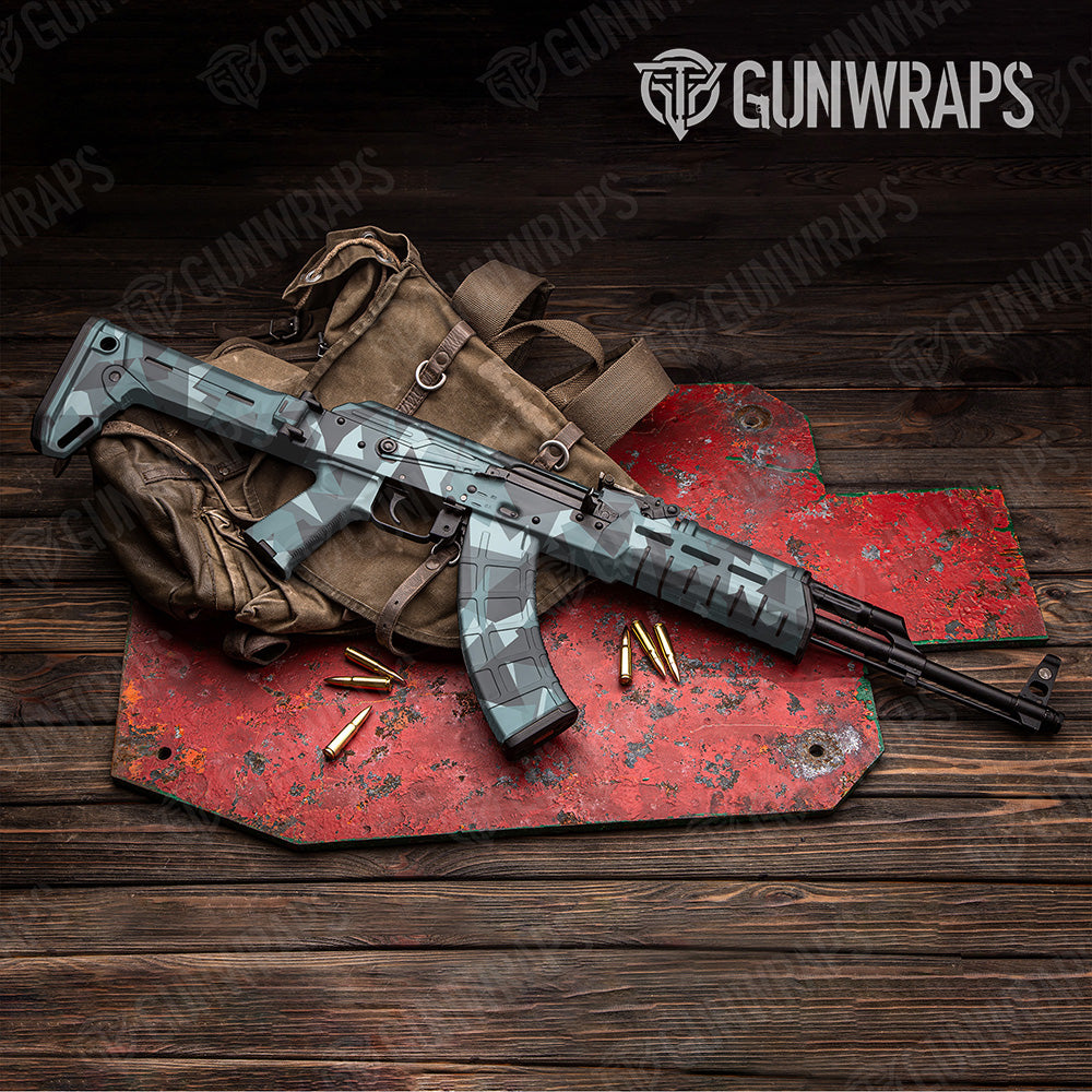 AK 47 Shattered Overcast Camo Gun Skin Vinyl Wrap