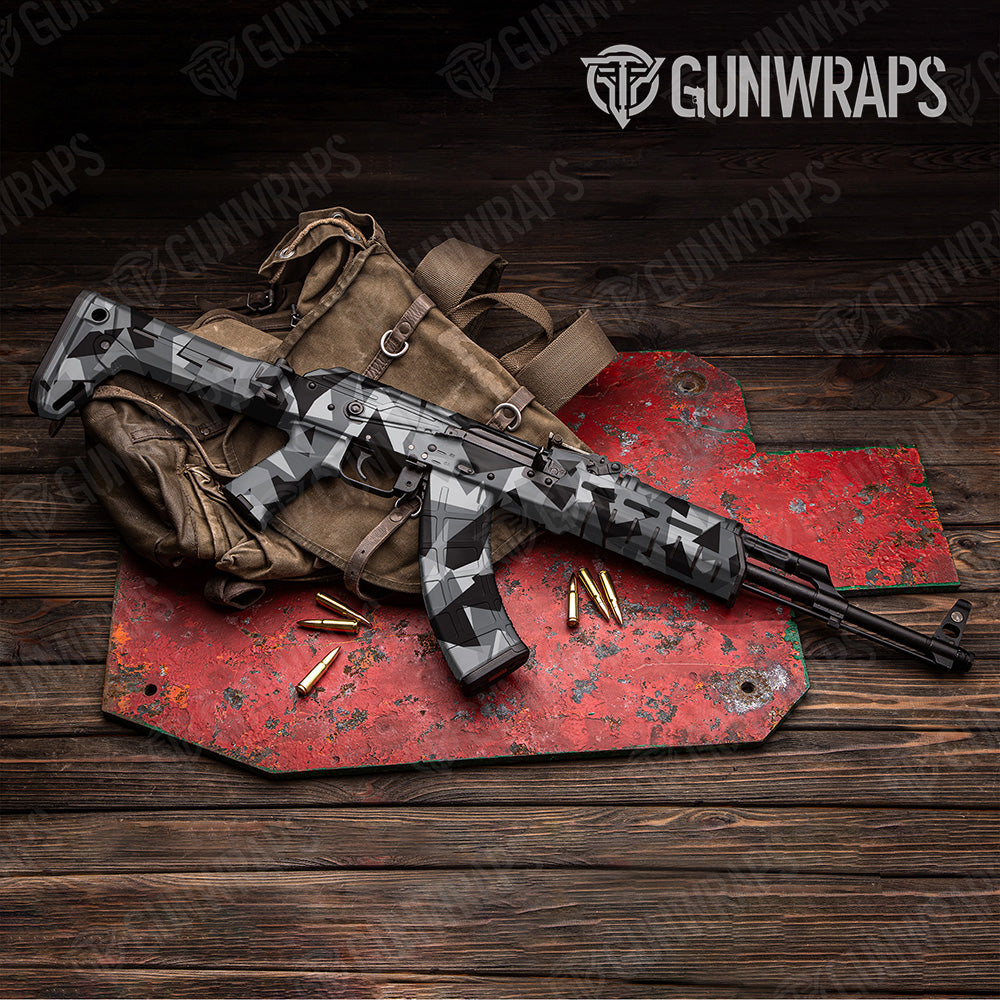 AK 47 Shattered Urban Night Camo Gun Skin Vinyl Wrap